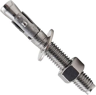 1/2 Concrete Anchors, 1/2 Stainless Steel Wedge Anchors for Concrete, 1/2 Inch OD x 3-3/4 Inch Length, Anchor Bolts for Concrete (4 pcs)