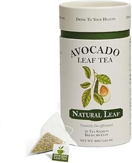 Avocado Leaf Tea – Caffeine-Free Herbal – Smooth, Antioxidant-Rich Wellness Tea – Hot or Cold Brew – All Natural, Non-GMO – 15 Biodegradable Pyramid Sachets