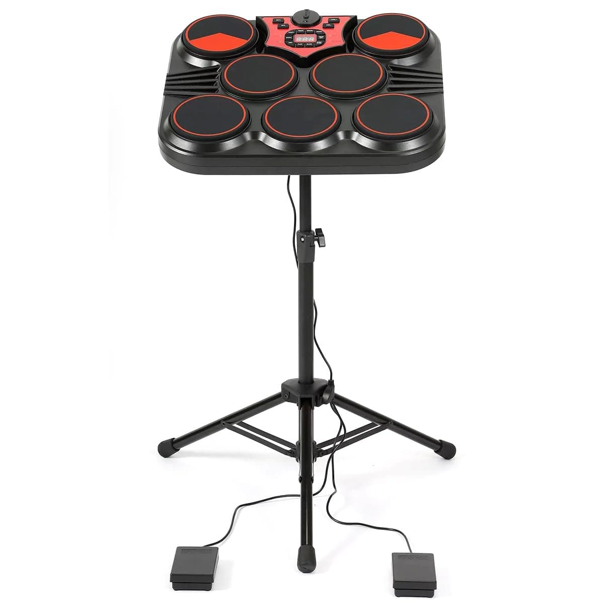 Portable Electric Tabletop Drum Set Machine, Electronic Drum Kit, Wireless Electric Drums with Digital Pane LED Display, for Adult Beginner Percussion Instrument