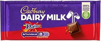 Dairy Milk Daim Chocolate Bar, Almond Caramel Crunch, 120 g (Pack of 18)