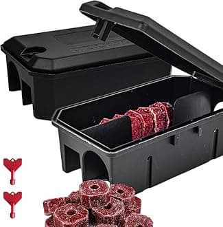 2X PRE-BAITED Anti Rat Solution Kit | Pre Bait Boxes | indoor/Outdoor Fast & Safe Infestation Control | Rat Poisoning Super Strength | Rodent Poisoning | READY -TO USE, 2 Pack