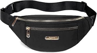 Fanny Pack Waist Pack for Women, Fashion Waist Bag with Adjustable Strap for Travel Sports Running black