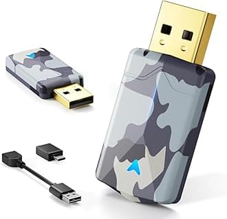 2025 Pro Mini Wireless CarPlay Adapter, Converts Wired to Wireless for Carplay & Android Auto, Fast Stable Connection, Lower Latency, Easy Setup in 2016+ Cars, iOS 10+/Android 11+, USB/Type-C Blue