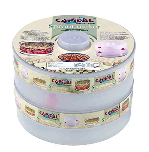 Capital Kitchenware Healthy Hygienic Sprout Maker With 3 Compartment, Multi-Color