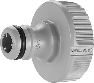 Gardena tap Connector 33.3 mm (G 1 inch): Adapter for Connecting a Water Hose, Anti-Splash Technology, Frost-Proof, Original System, Packed Loose (18222-20)