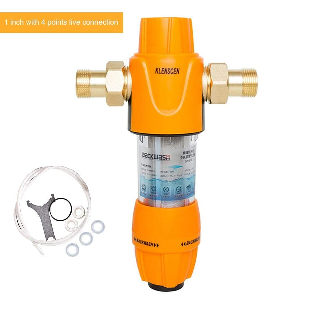 Sponsi Water Pre-Filter System/Reusable Spin Down Sediment Water Filter for Household Tap Water - 40 to 60 Micron