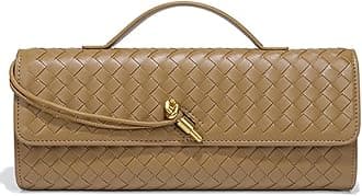 Trendy Woven Evening Clutch Purses Women Underarm Shoulder Handbag Cute Satchels Crossbody Purse PU Leather Wallet