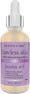 Olivia Care Flawless Essential Facial Oil 100% Natural. Nourishing, Plump, Reviving, Hydrating, Calming & Soothing. Stabilize & Retain Moisture (Jojoba)