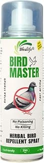 Bird Master Herbal Bird Repellent Spray | Pigeon Repellent Spray | Bird Control Spray| Safe for Birds | No Killing Only Repel - Easy to Spray - Pack of 1