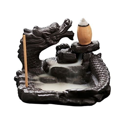 cheerfullus Dragon Incense Holder Backflow Cone Ceramic Incense Burner