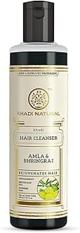 Khadi Natural Amla & Bhringraj Hair Cleanser | Herbal Shampoo for Hair Cleansing & Scalp Care | Helps Maintain Hair Strength, Shine & Texture | Gentle Daily Hair Care Formula | Suitable for All Hair Types | 210ml