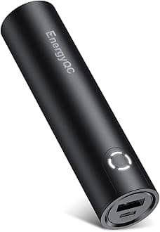EnergyQC Fast Charging Portable Charger 5000mAh,External Battery Power Bank with 5V/2.4A Output and USB-C Input(Recharge Only), Battery Pack Compatible with iPhone,Samsung Galaxy and More-Black