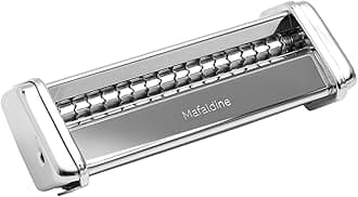 Marcato Pasta Machine Attachment, for Mafaldine, 3.5 mm Cut, Chromed Steel, Made in Italy, Compatible with Atlas 150 and Atlasmotor, Pasta Cutter Kitchen Accessory. Pasta Shape: Mafaldine