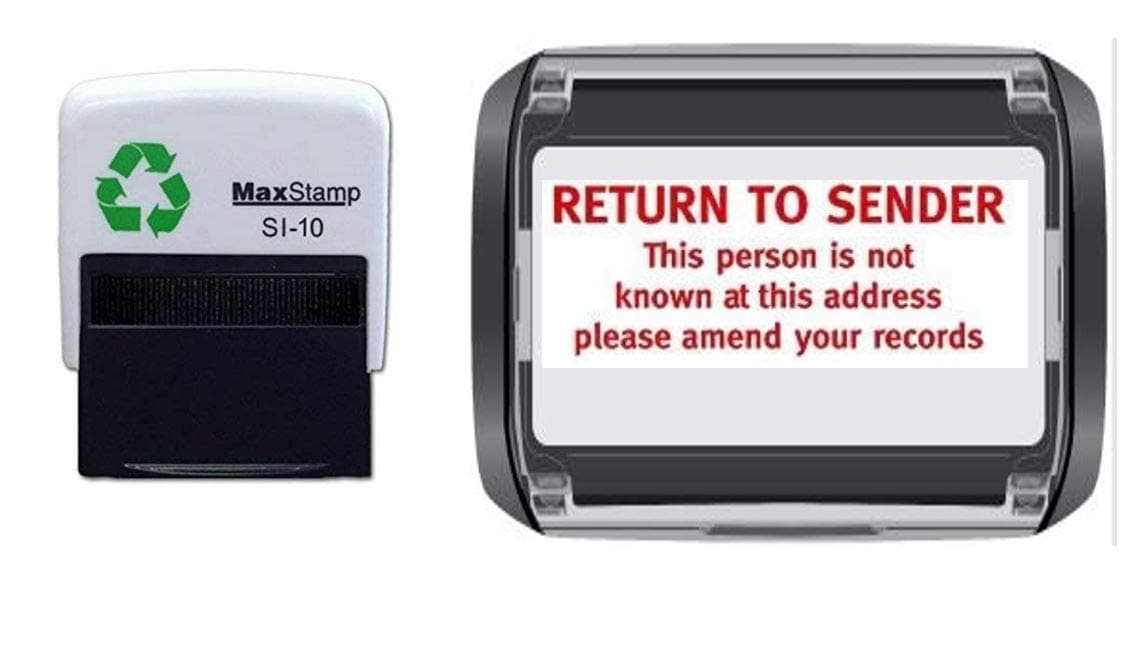 Return to Sender Stamp – Self Inking Red Ink - 24 x 7mm