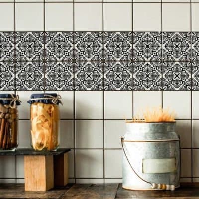 OP-RT2015 Chartwell Black Retile Decal with White Background for 4" Tile