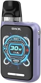 Smok Novo GT Box Kit Purple & 7-Color Built-In 1700mAh Battery 5-30W Output Range Adjustable Airflow No Nicotine