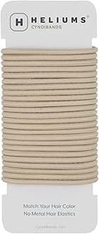 Cyndibands Elastic Hair Ties – Light Blonde - No Damage 4mm Ponytail Holders for Women & Kids, 24-Pack Hair Elastics in Neutral Colors