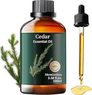 Cedarwood Essential Oil, Pure Cedarwood Oil Mumianhua Natural Woodland Aroma for Bedtime & Pillow Mist, Evening Relaxation, Diffuser Blends, Skin & Hair 3.38 Fl Oz