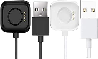 Compatible with OnePlus Watch 2R Charger, Lamshaw USB Charging Dock Cable Compatible with OnePlus Watch 2, 2R Smartwatch (2 Pack-Black+White)