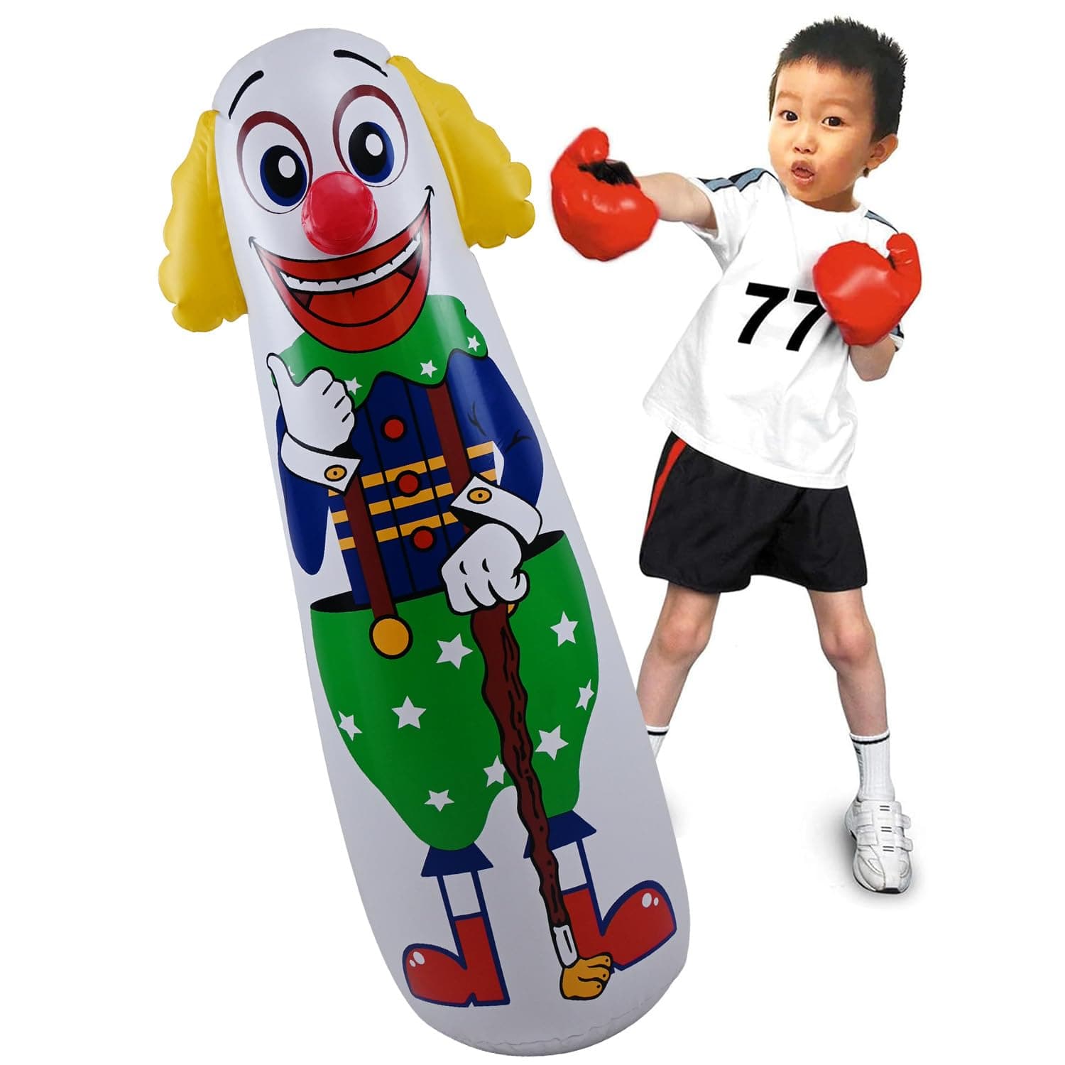 Inflatable Clown Punching Bag, 42" Tall