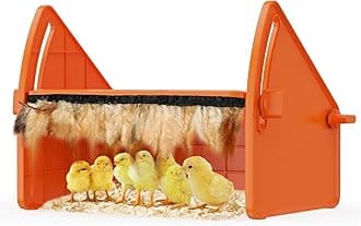 Heating Brooder Plate for Chicks Ducklings, Adjustable 3 Levels Temperature Brooder House for Keeping Poultry Warm(Orange, L)