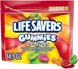 LIFE SAVERS GUMMIES 5 Flavors Gummy Summer Candy, Sharing Size, 14.5 oz Bag