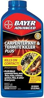 Carpenter Ant & Termite Killer Plus Concentrate - Kills 75+ Listed Insects - Outdoor Insect Control - Up to 3 Months Protection - Covers Up to 21,000 Square Feet - 40 oz Bottle