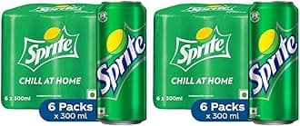 Sprite Lemon-Lime Flavoured Cold Drink | Refreshing Taste | Clear Soft Drink with No Added Colours | Recyclable Can, 300 ml (Pack of 12)