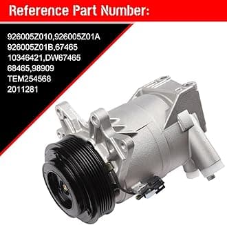 cciyu Air Conditioning Compressor for Nissan Quest Murano 3.5L 2003-2009 Replaces AC Compressor for Car 67465 68465