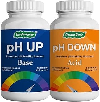 pH Up Down Solution for Hydroponic Systems, Hydroponic Solution for Indoor and Outdoor Plants, pH Adjuster Hydroponics Nutrient Solution Combo - 250 ml Each