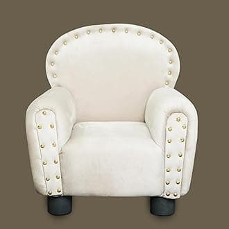 - Royal Majestic Kids Sofa - Ergonomic Design with Armrest & Backrest for Ages 1-4 (Beige) - Pine Wood