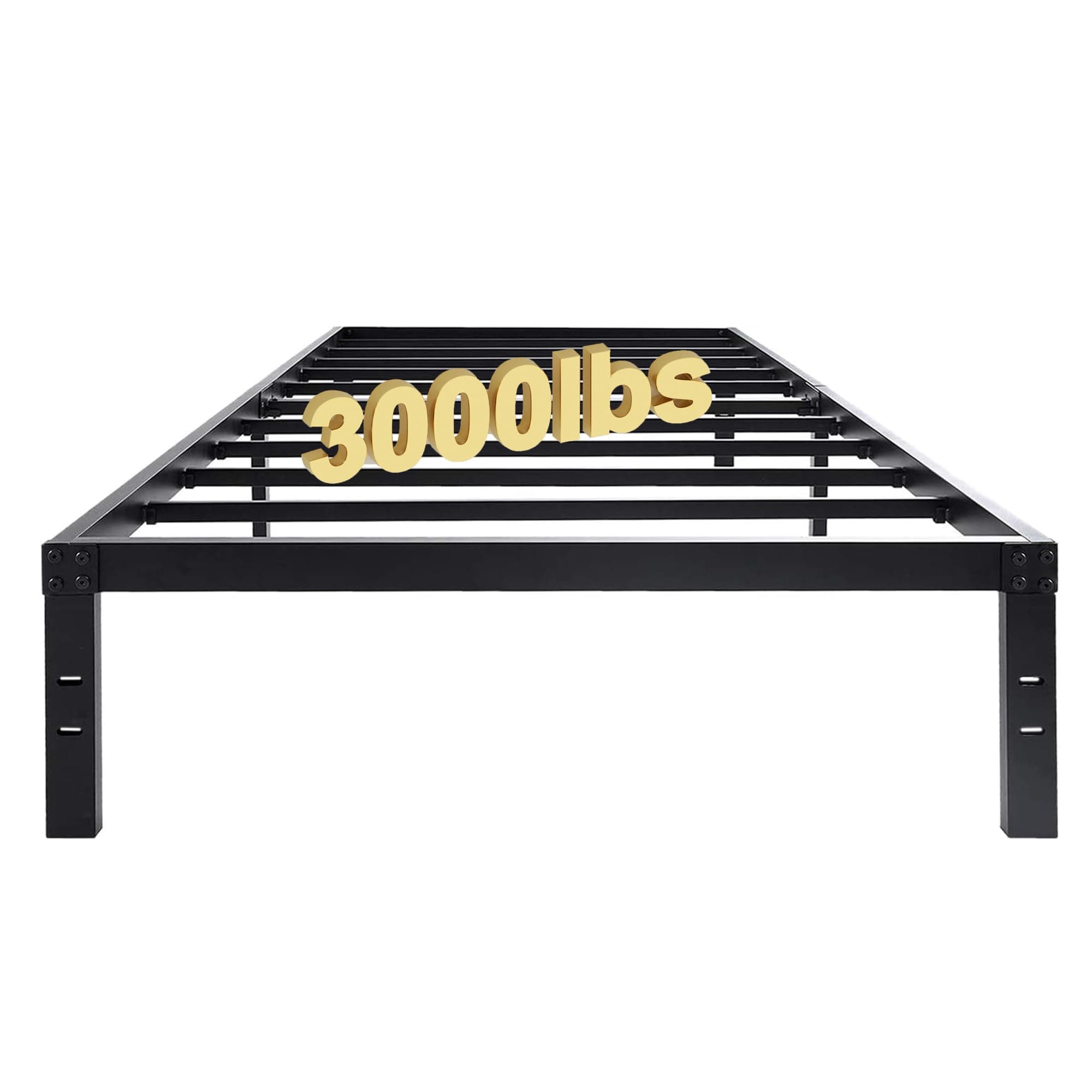 45MinST 14 Inch Platform Bed Frame/Easy Assembly Mattress Foundation / 3000lbs Heavy Duty Steel Slat/Noise Free/No Box Spring Needed, Twin