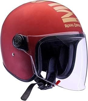 Royal Enfield Royal Enfield Open Face with Visor MLG Helmet Matt Maroon (XL)60 CM(RRGHEL000063)