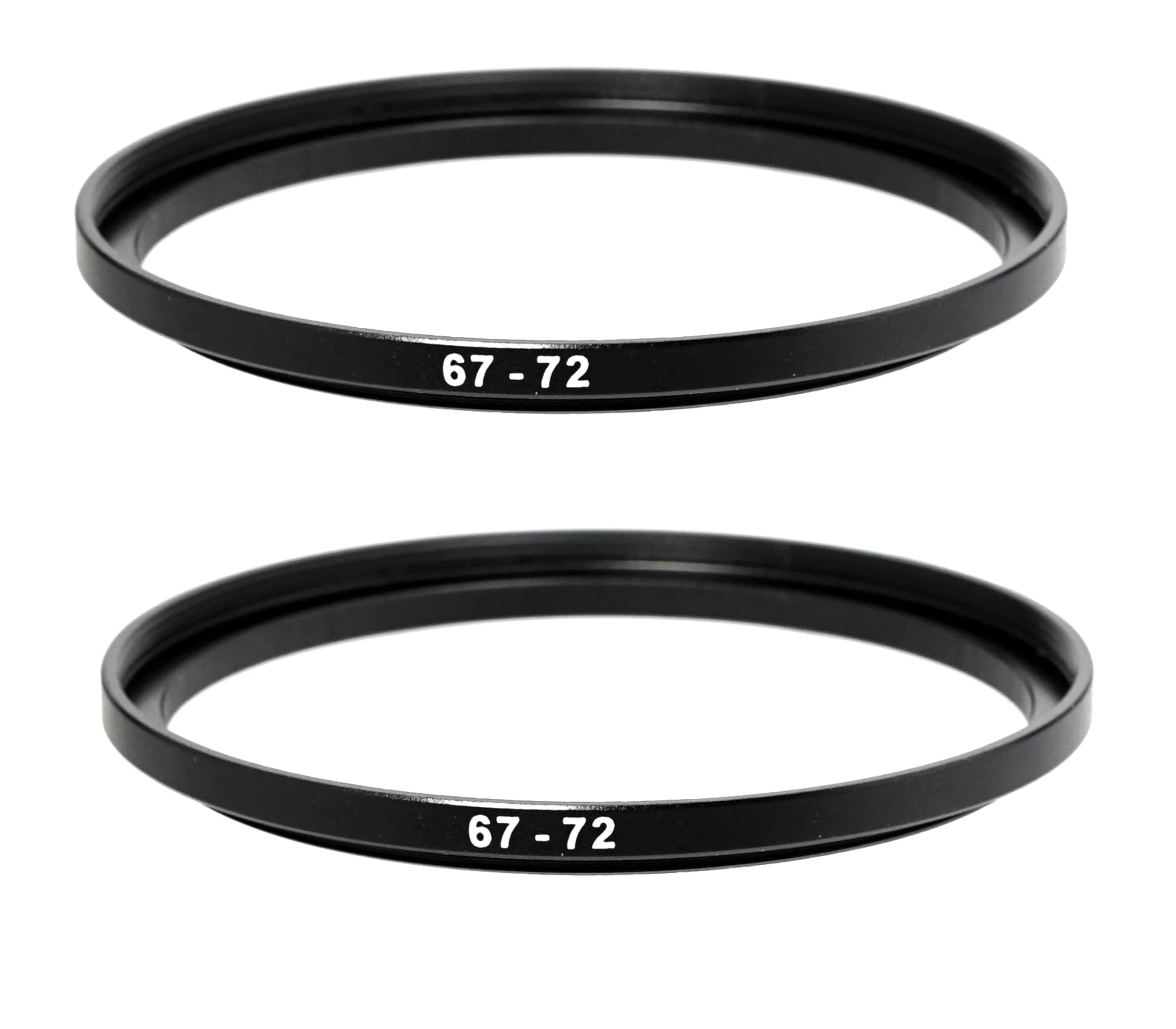 (2 Pcs) 67-72MM Step-Up Ring Adapter, 67mm to 72mm Step Up Filter Ring, 67mm Male 72mm Female Stepping Up Ring for DSLR Camera Lens and ND UV CPL Infrared Filters