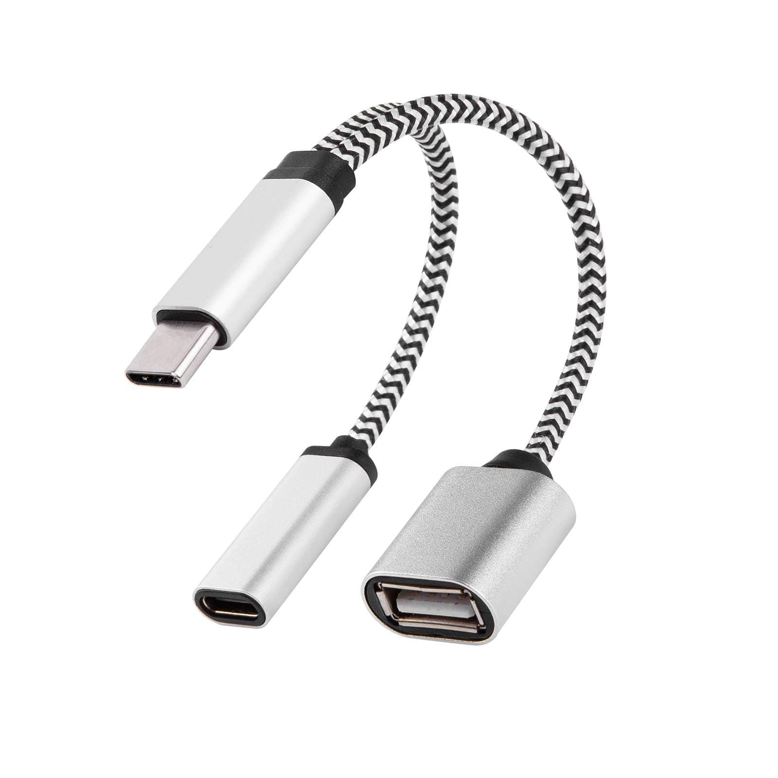 USB OTG Adapter Compatible with Google Chromecast with Google TV and Google Smart Phone - USB C OTG Adapter with Power