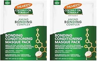 Palmer's Amino Bonding Complex Hair Mask, Intense Conditioning Masque Pack with Coconut Oil & Vitamin E, Heat Protectant, Anti Frizz, Adds Shine, Protects Hair Growth, All Hair Types, 2.1 oz packette