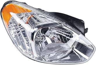 Halogen Headlights, Front Right Side Headlamp for 2006-2011 Hyundai Accent, OEM 921011E010 921021E010 (Passenger Side)