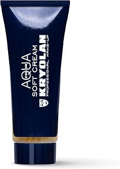 KryolanAquacolor Soft Cream Tube 25ml | Creamy Liquid Special Effects Makeup | Face and Body Paint For Skin of All Types | Professional Halloween Makeup, Theater, Cosplay, Costume, SFX Face Paint