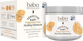 Sensitive Baby Fragrance-Free All Natural Healing Ointment - 99% Organic & 1% Colloidal Oat - Steroid-Free - NSF Certified - For Eczema, Irritated/Itchy Skin - Face, Body, Diaper Area