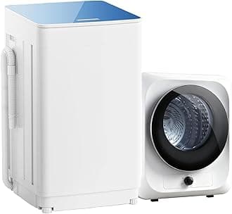 Portable Washer and Dryer Combo Set, 18 lbs Fully Automatic Washing Machine, 1.5CuFt Portable Dryers, Compact Washer and Dryer for Apartment, RV, Dorm
