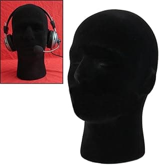 Male Wigs Display Mannequin Head Stand Model HTC Vive VR Headsets Mount Styrofoam Foam Black