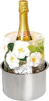 Ice Bucket Mold,Ice Mold Wine Bottle Chiller,Champagne Bucket Ice Mold, Flower/Fruits/Any Decoration to DIY Your Champagne Bucket Ice Mold For Special Parties (M)