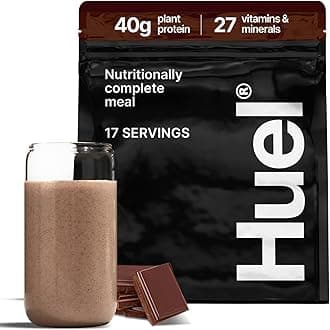 Black Edition | Chocolate 40g Vegan Protein Powder | Nutritionally Complete Meal Replacement | 27 Vitamins and Minerals, Gluten Free | 17 Servings