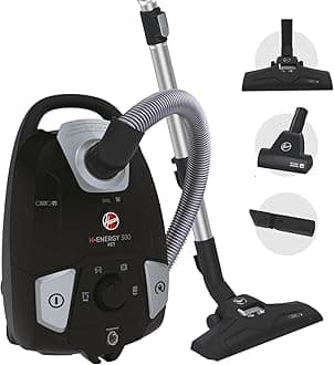 Hoover H-ENERGY 300 Pets Cylinder Vacuum Cleaner with Pet Hair Tool - High Performance Small Corded Vacuum, 3.5L Bagged Canister, Hepa Filter, Compact to Store, 850w [HE320PET]