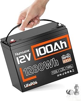 12V 100Ah LiFePO4 Battery Lithium Deep Cycle, Group 24, IP67, Built-in 100A BMS, 1280Wh Energy, 15000+ Cycles for RV Solar Off-Grid Marine Trolling Motor, Portable Power for Camping