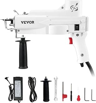 VEVOR Tufting Gun, Cut Pile Electric Carpet Weaving Flocking Machine, Rug Machines Starter Kit, 7-27 Stitches/sec High Speed Rug Making Tools, 4-25 mm Adjustable Height, 110V
