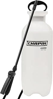 Chapin 20006 Pump Sprayer, 3‑Gallon, Lawn & Garden, Translucent Poly Tank, Funnel‑Top, SureSpray Anti‑Clog Filter, Adjustable Cone Nozzle & 34" Hose for Fertilizer, Weed & Pest Application
