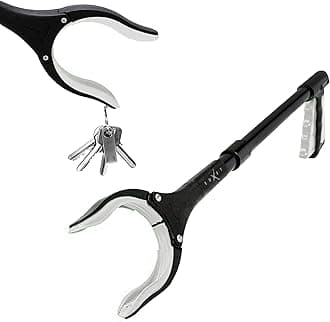 Grabber Reacher Tool 19 Inch Long, Foldable Pick Up Stick - Strong Grip Magnetic Tip - Heavy Duty Trash Picker Claw Reacher Grabber Tool Elderly Wheelchair Mobility Aid (Gray)