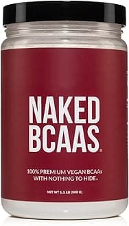 Nutrition Naked Bcaas Amino Acids Powder - 100 Servings - Vegan Unflavored Branched Chain Amino Acids 500 Grams