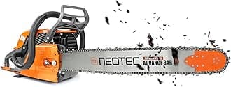 NEO-TEC NS872I 72cc Gas Chainsaw High-End Version, with NGK Spark Plug, Italian Ignition Coil, 24 Inch Chainsaw, 24" Chainsaw, Fit for 25 Inch, 28 Inch Bar, Gas Powered Chainsaw, Gasoline Chainsaw